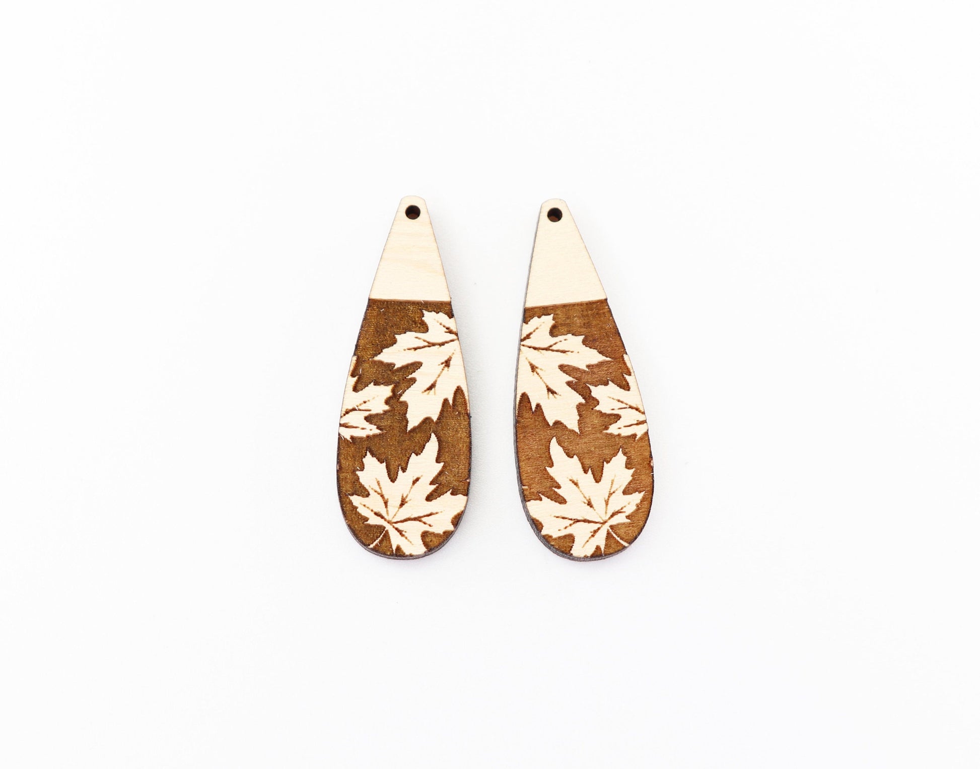 Maple leaf earring blanks, laser cut earring blanks