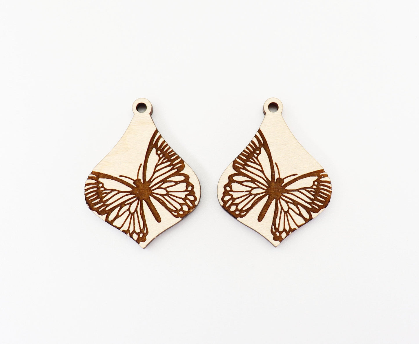 Butterfly earring blanks, wood earring blanks