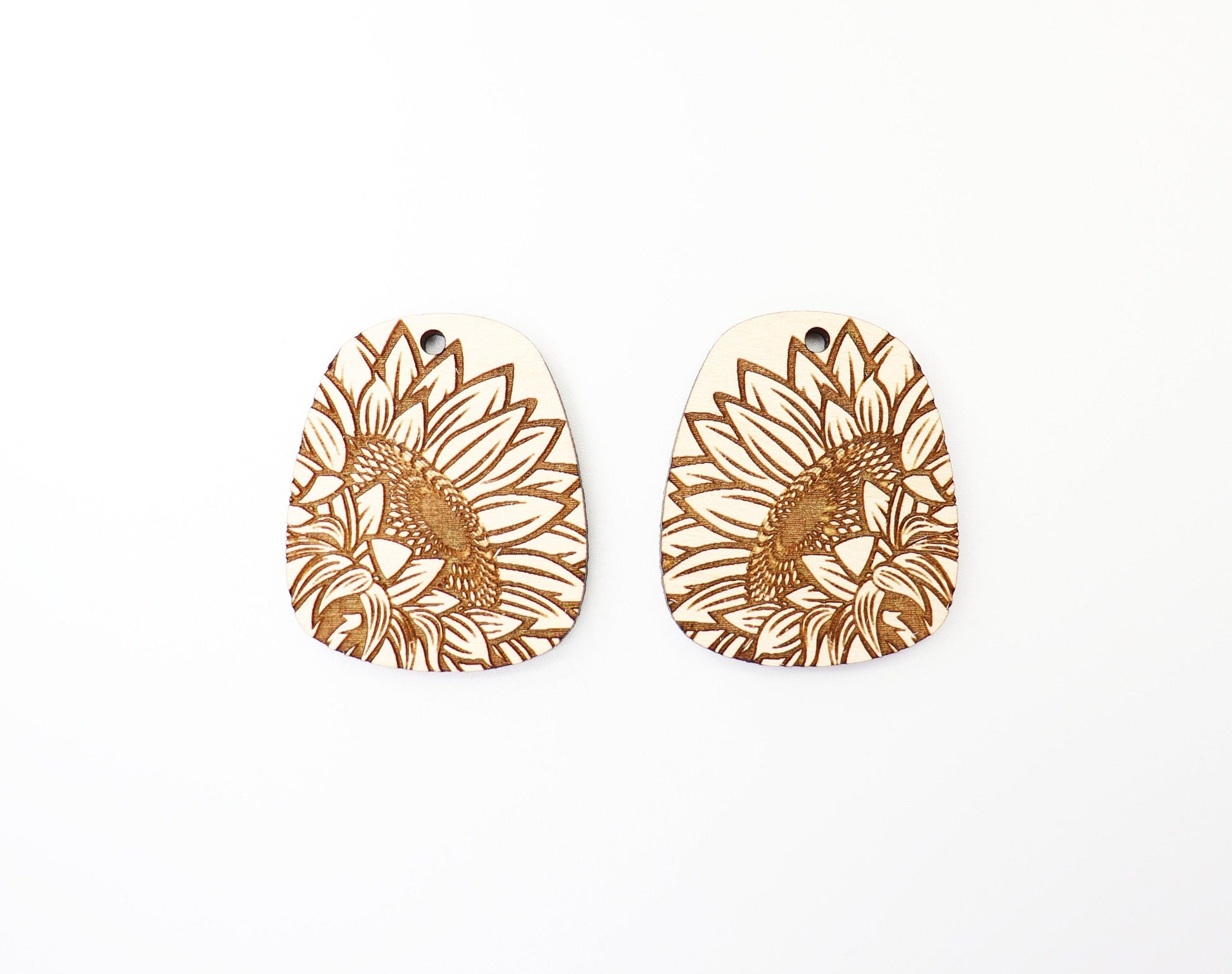 Sunflower blanks, earring blanks, wood cutouts