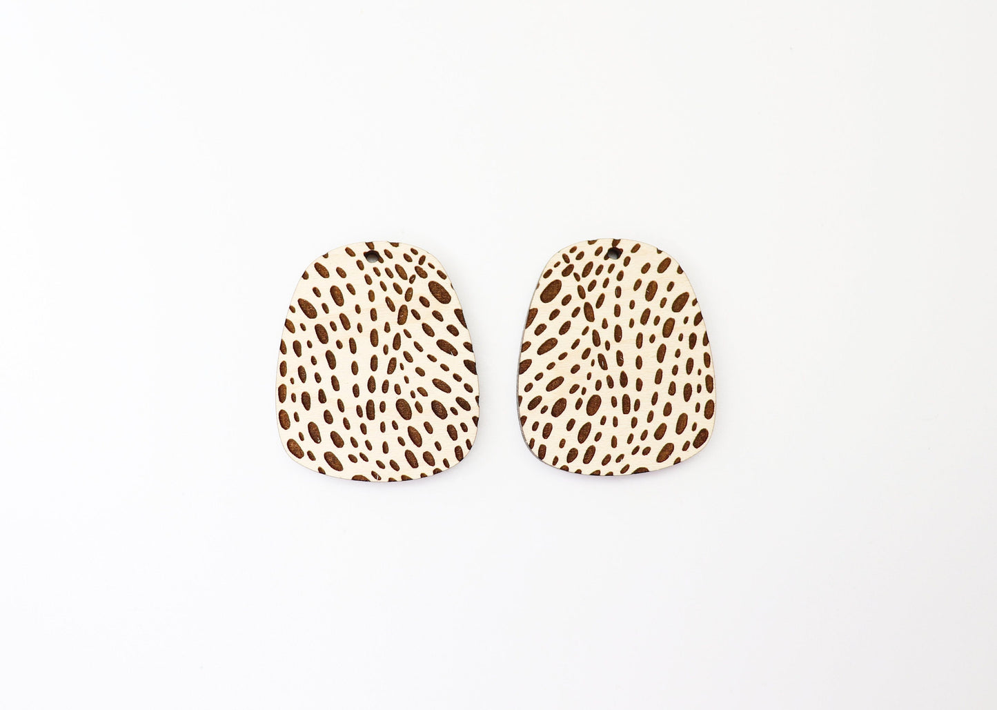 Spotted earring blanks, wood earrings