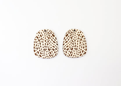 Spotted earring blanks, wood earrings