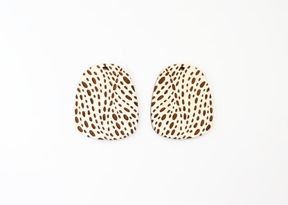 Spotted earring blanks, wood earrings