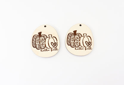 Pumpkin earring blanks, wood earring blanks