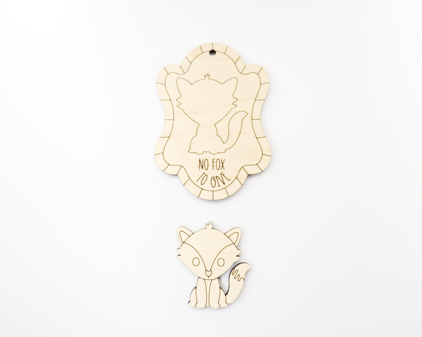 Fox Car charm blank, wood blanks