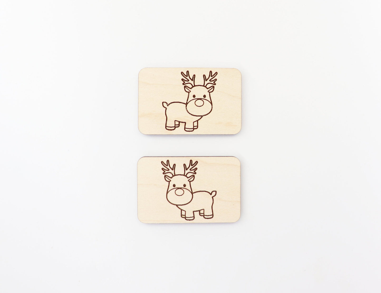 2 Inch Reindeer Hair clip blanks, wood blanks, laser cut blanks