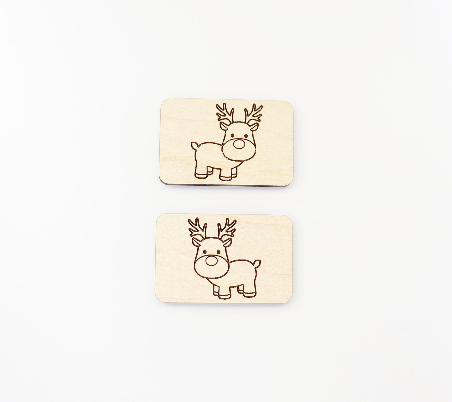 2 Inch Reindeer Hair clip blanks, wood blanks, laser cut blanks