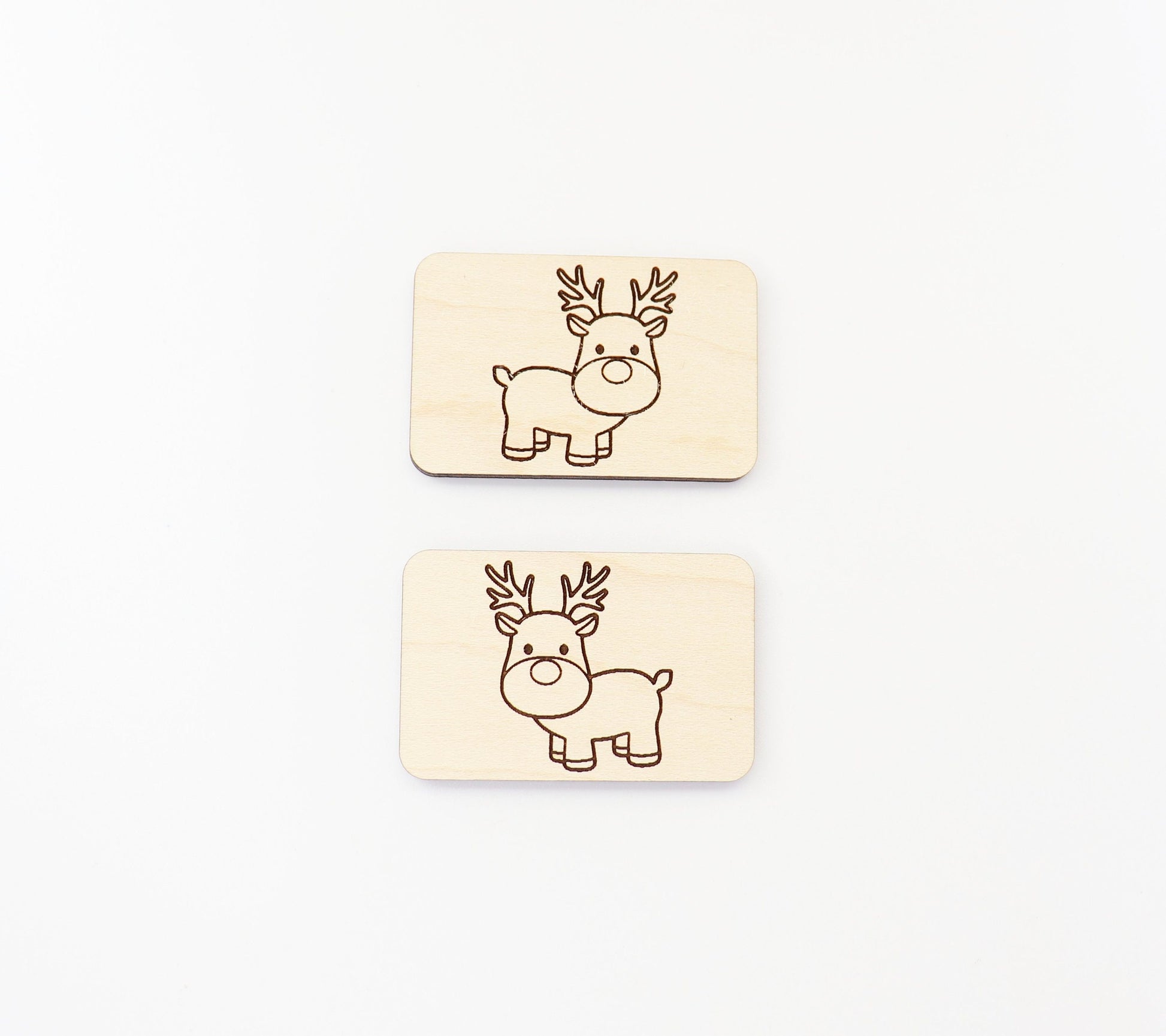 2 Inch Reindeer Hair clip blanks, wood blanks, laser cut blanks