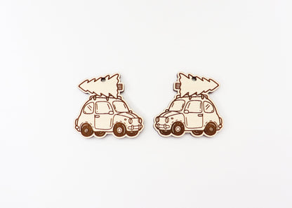 Christmas car blanks, wood earring blanks