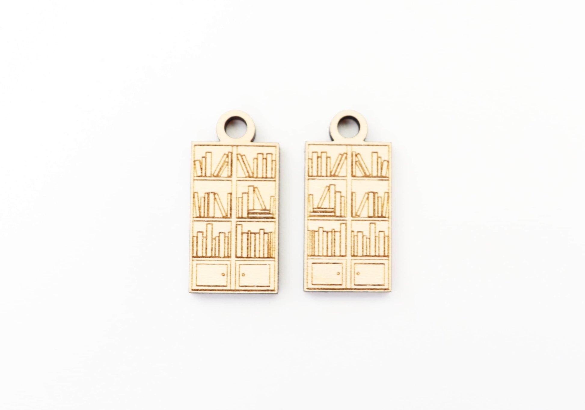 Book shelf earring blanks, wood earrings