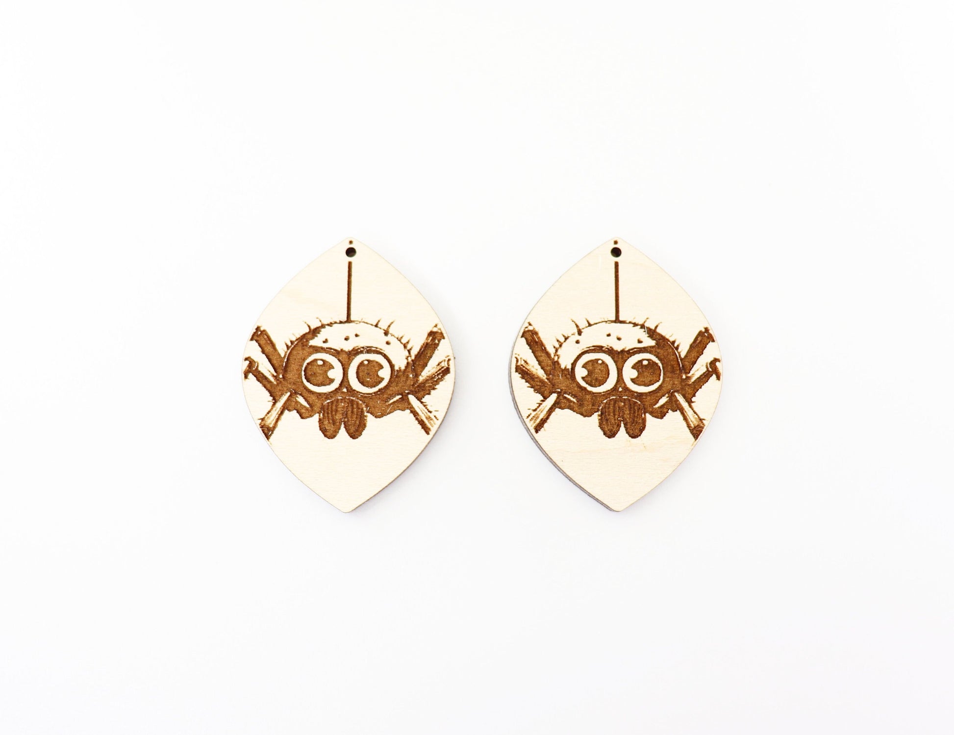 Cute Spider wood earring blanks, wood blanks