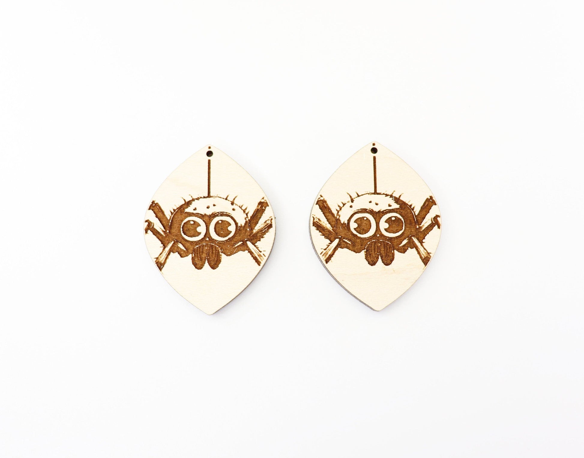 Cute Spider wood earring blanks, wood blanks