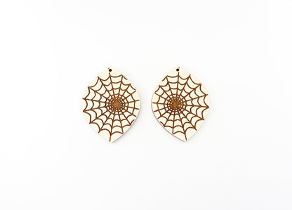 Spiderweb wood earring blanks, wood blanks