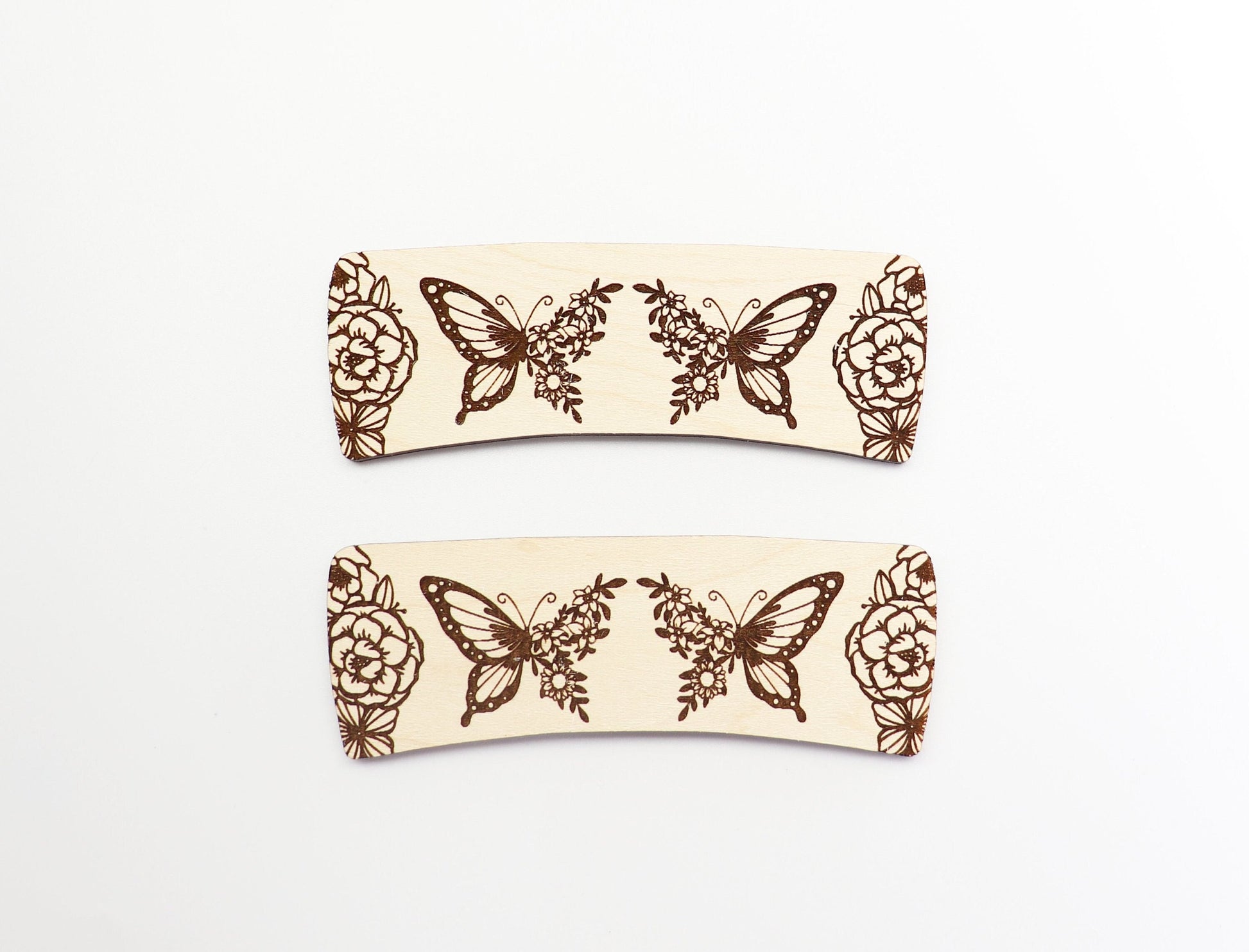 Butterfly Hair clip blanks, wood blanks, laser cut blanks