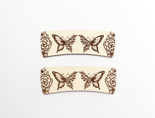 Butterfly Hair clip blanks, wood blanks, laser cut blanks