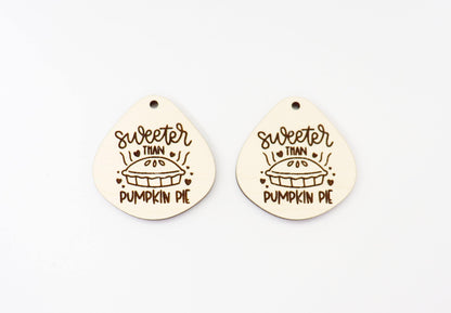 Pumpkin pie earring blanks, wood blanks