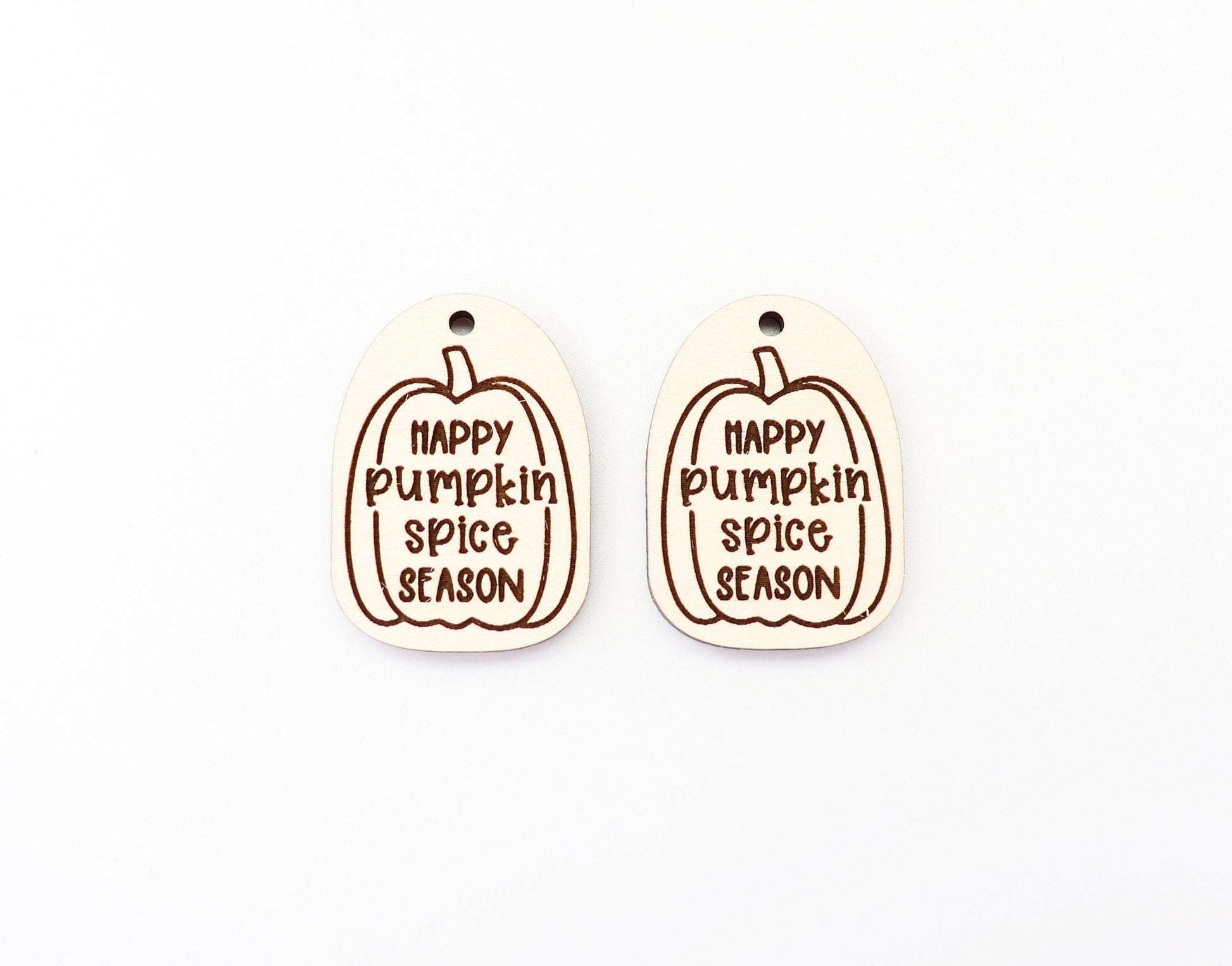 Pumpkin spice earring blanks, wood earrings