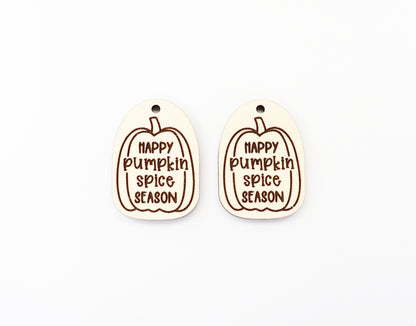 Pumpkin spice earring blanks, wood earrings