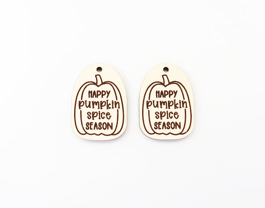 Pumpkin spice earring blanks, wood earrings