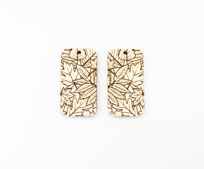 Fall leaf earring blanks, laser cut earring blanks