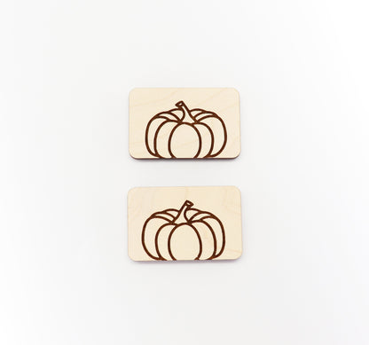 2 Inch Pumpkin Hair clip blanks, wood blanks, laser cut blanks