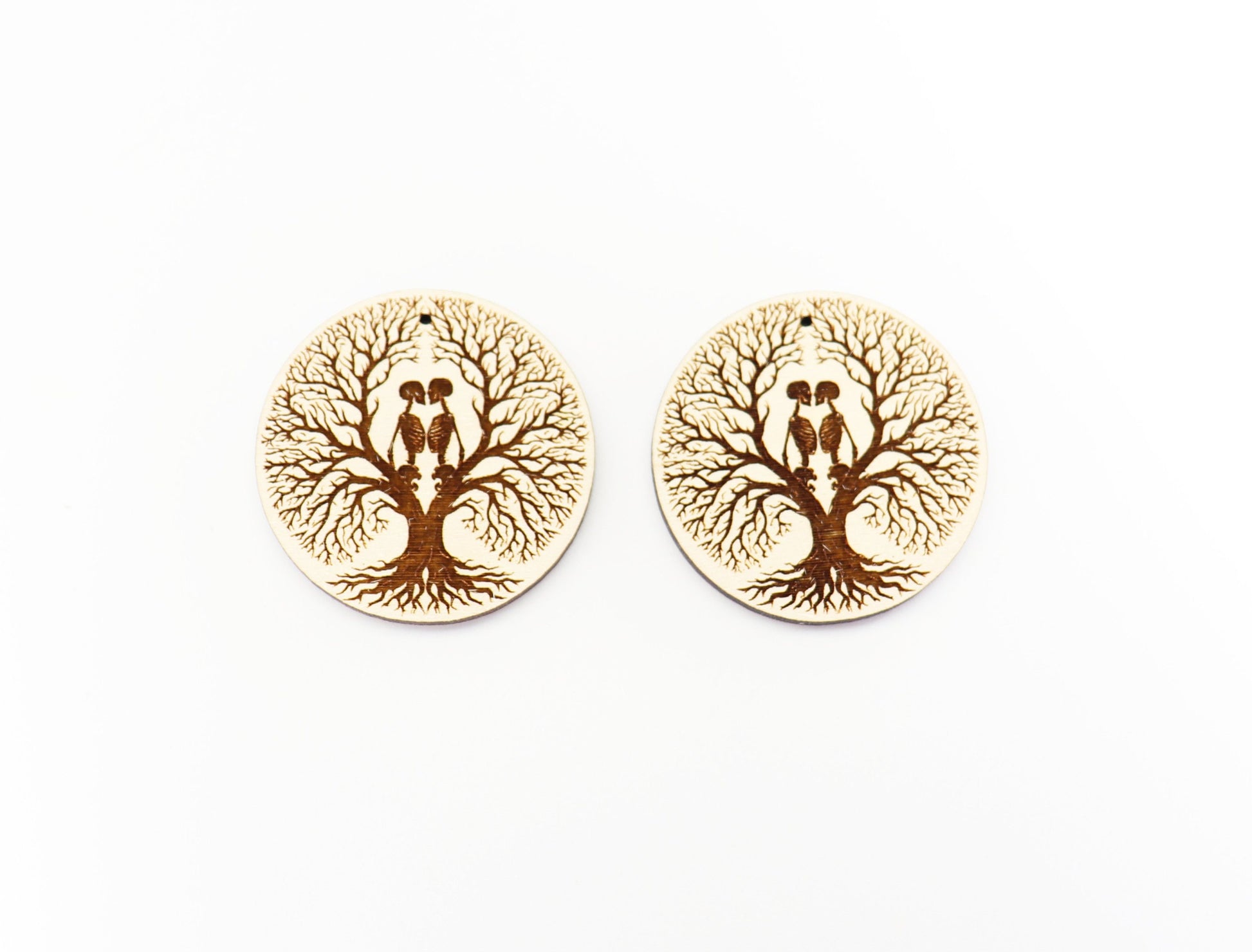 Skeleton tree couple earrings, earring blanks