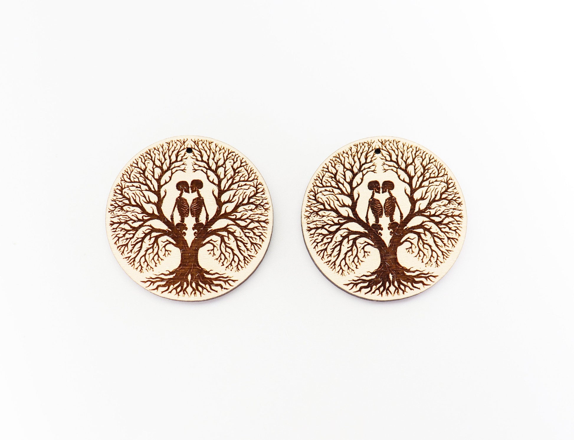 Skeleton tree couple earrings, earring blanks