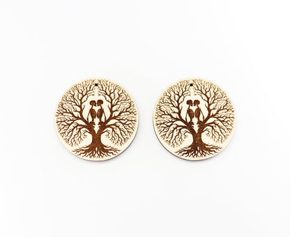 Skeleton tree couple earrings, earring blanks