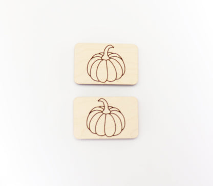 2 Inch Pumpkin Hair clip blanks, wood blanks, laser cut blanks