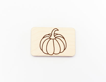 2 Inch Pumpkin Hair clip blanks, wood blanks, laser cut blanks