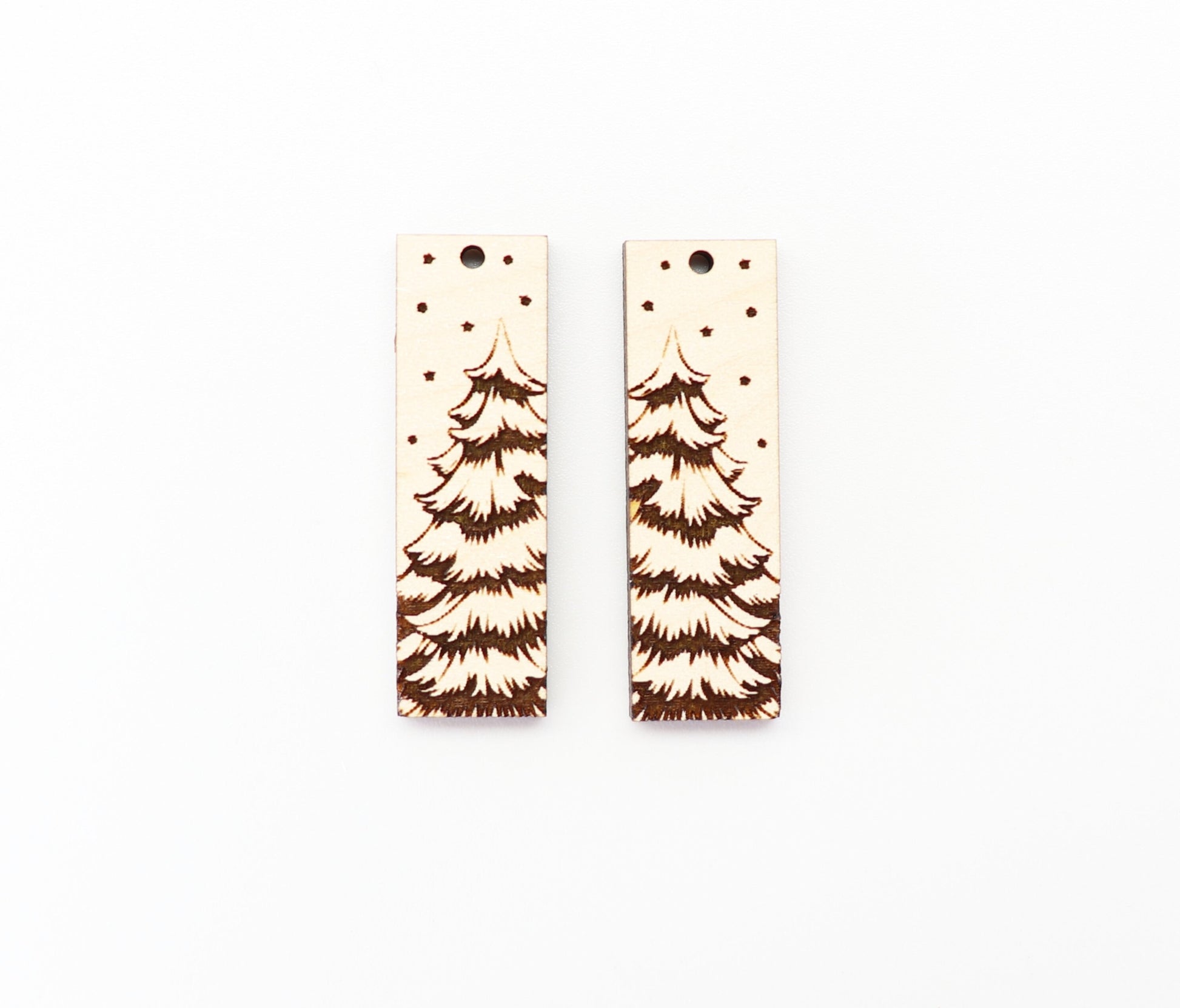 Christmas tree earring blanks, wood blanks