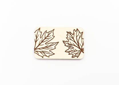 2 Inch Maple leaf Hair clip blanks, wood blanks, laser cut blanks