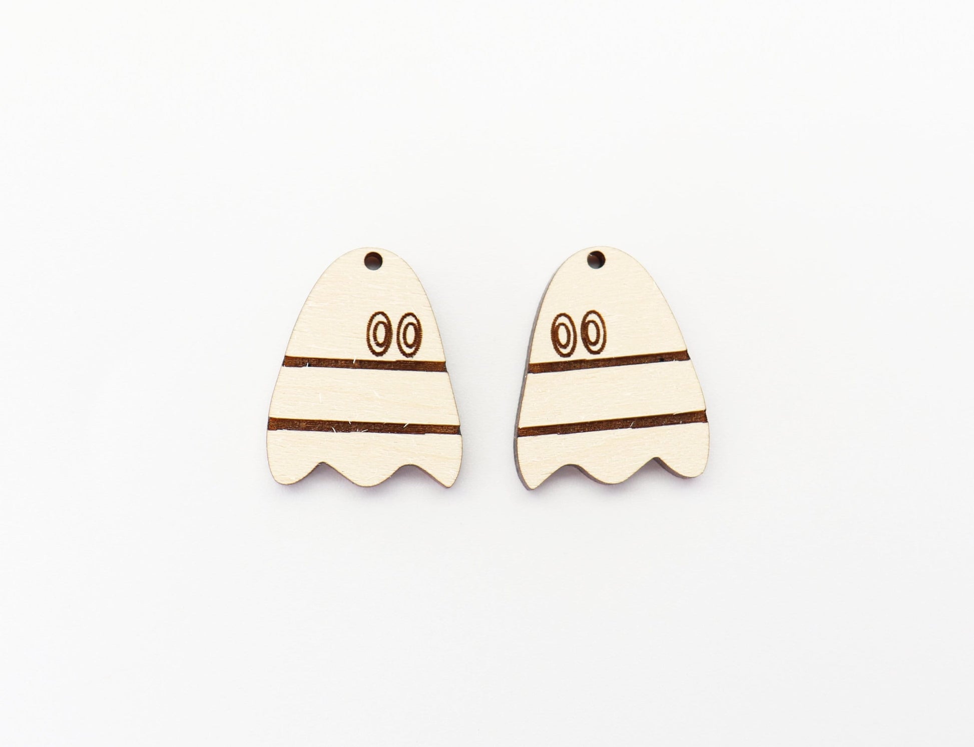 Ghost candy corn earring blanks, wood blanks