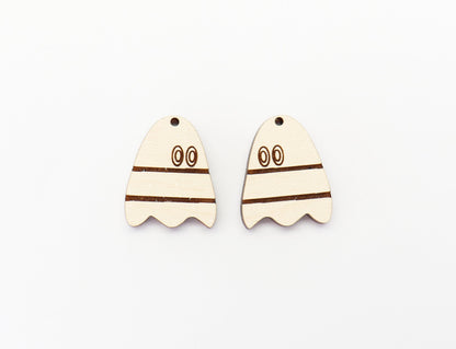 Ghost candy corn earring blanks, wood blanks