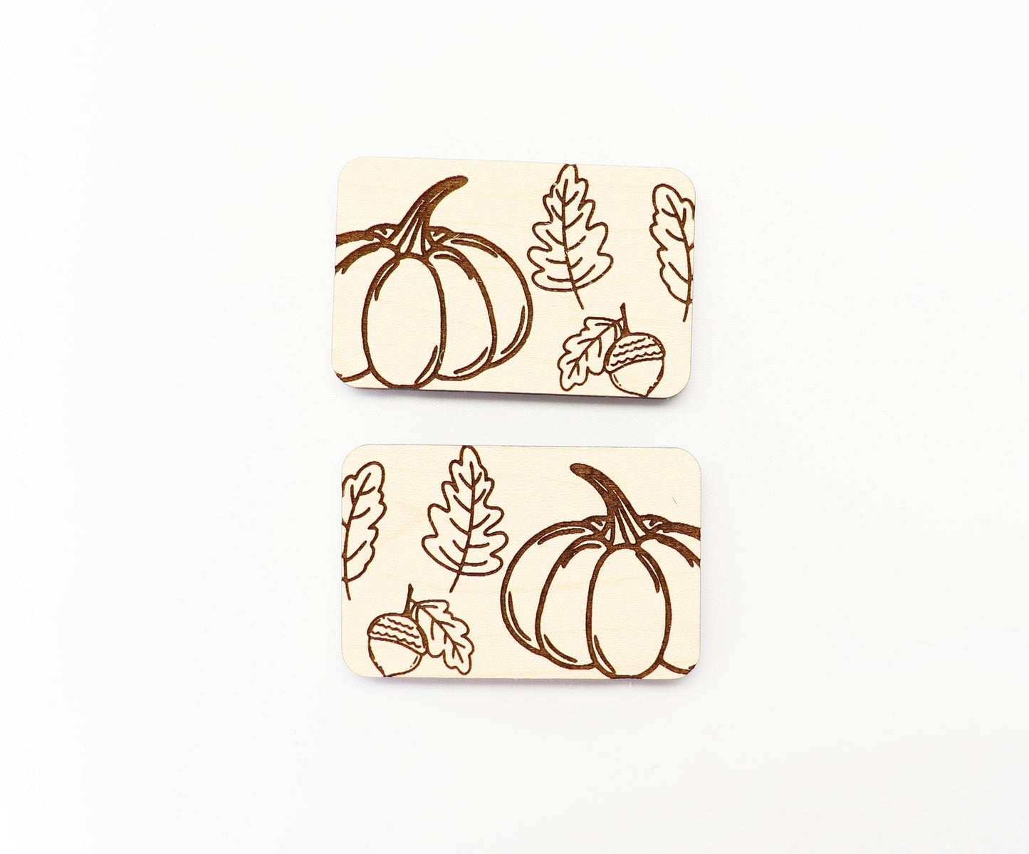 2 Inch fall Pumpkin Hair clip blanks, wood blanks, laser cut blanks