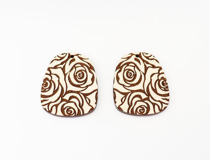 Rose earring blanks, DIY earrings, earring blanks