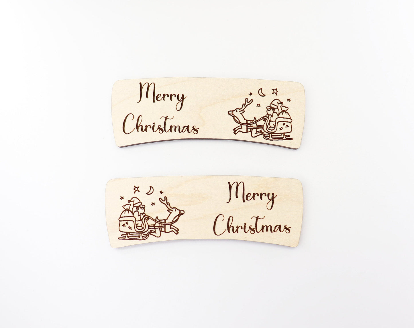 Merry Christmas Hair clip blanks, wood blanks