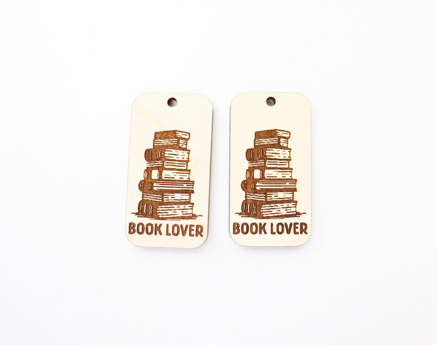 Book lover earring blanks, wood earrings