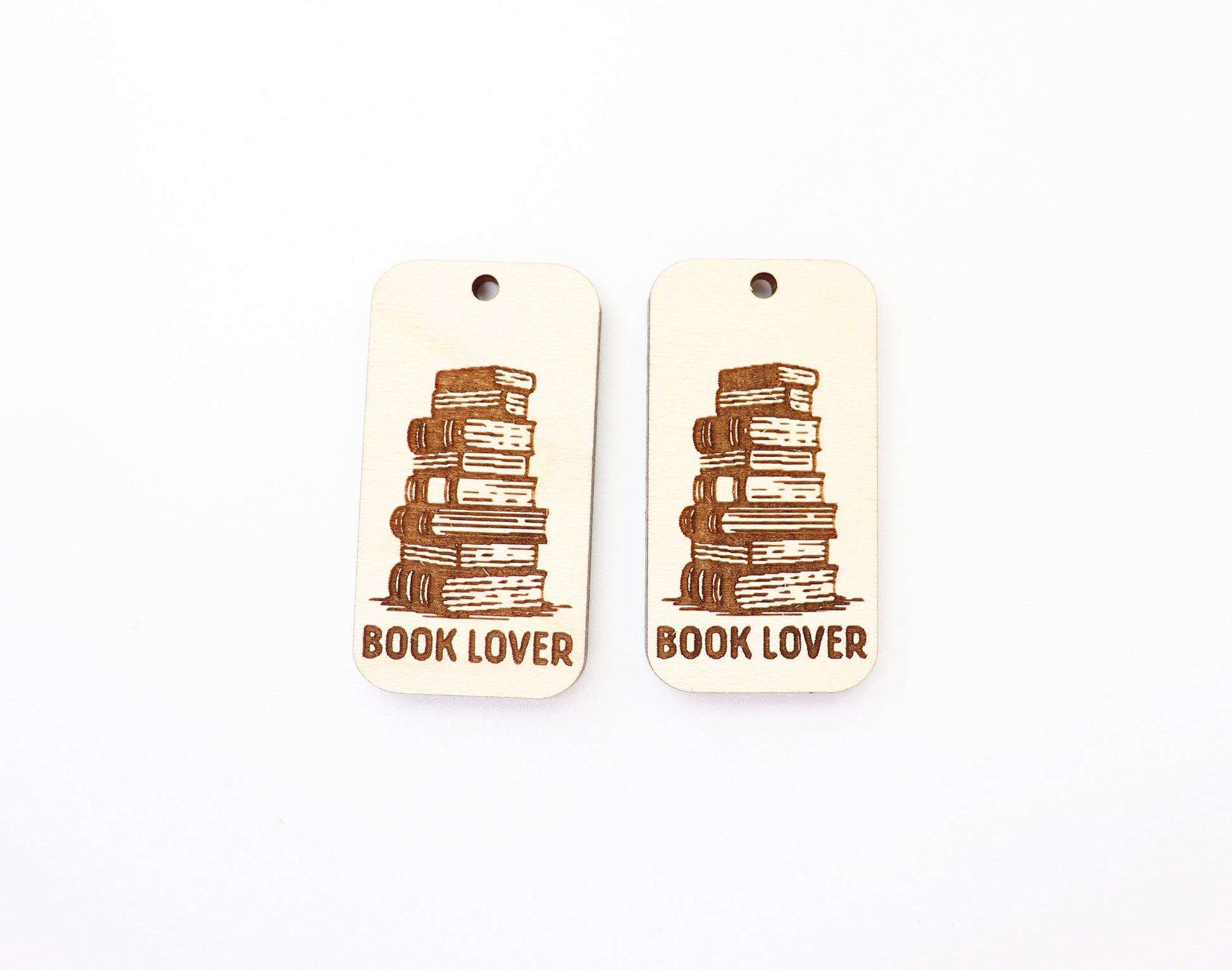 Book lover earring blanks, wood earrings