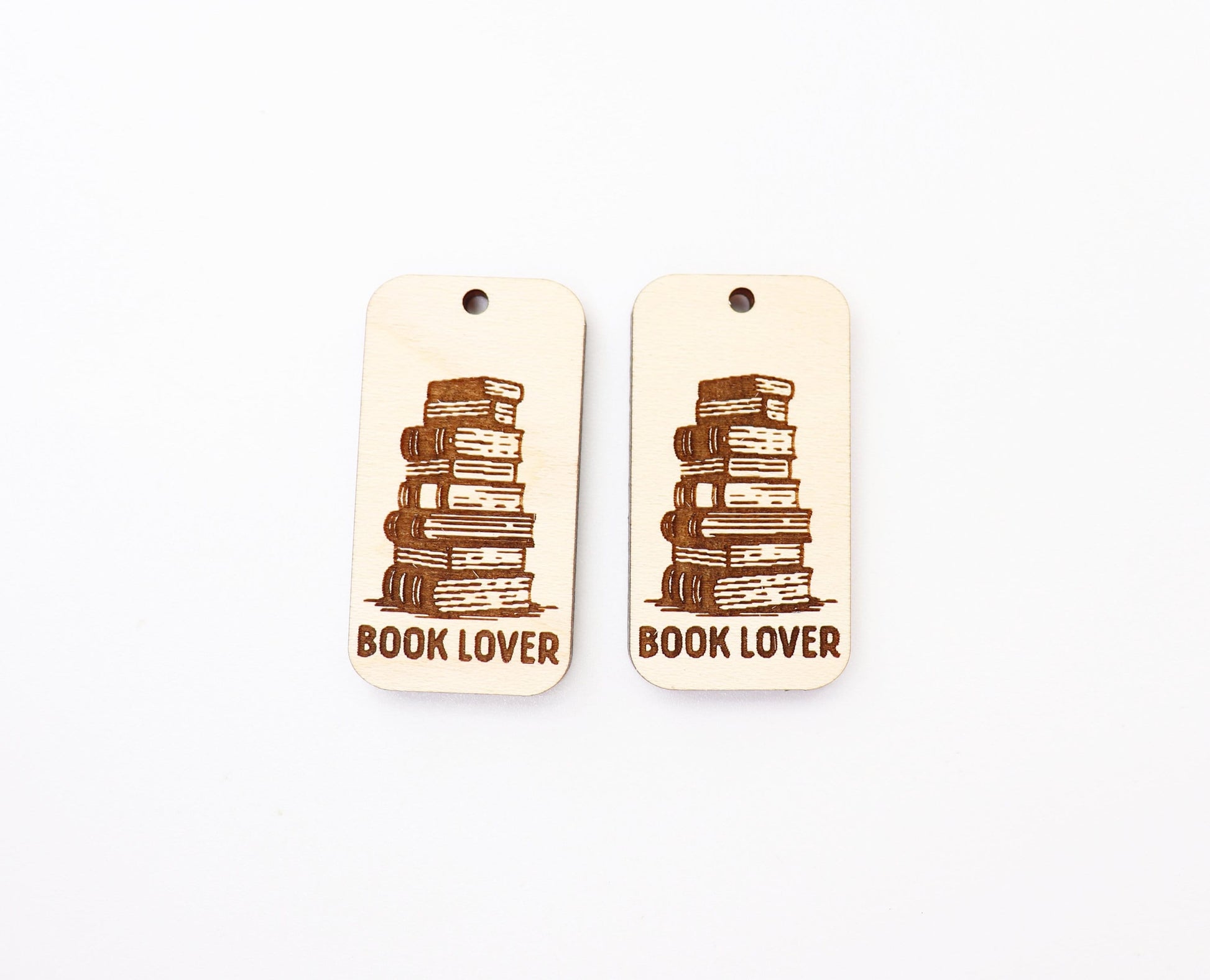 Book lover earring blanks, wood earrings