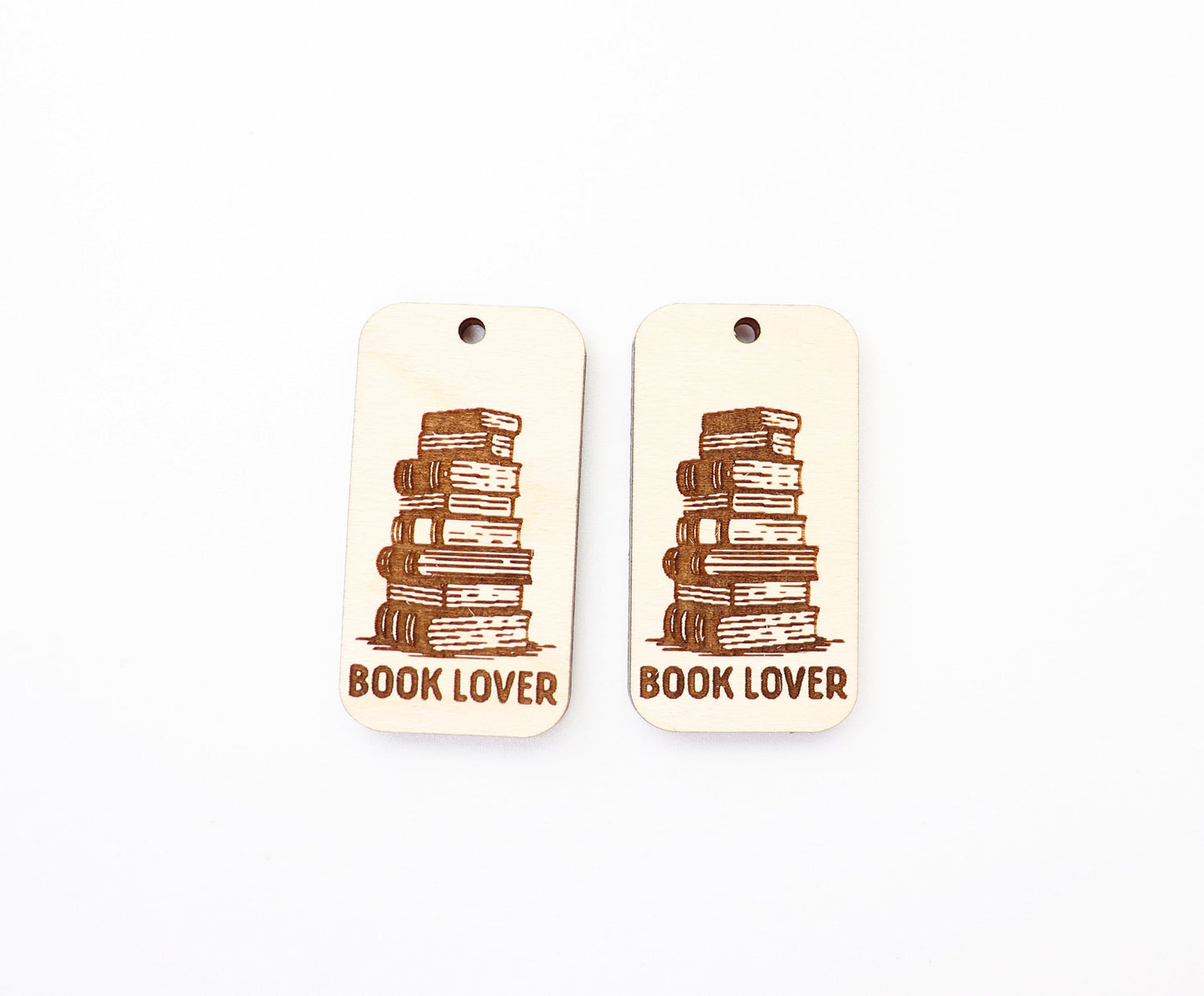 Book lover earring blanks, wood earrings