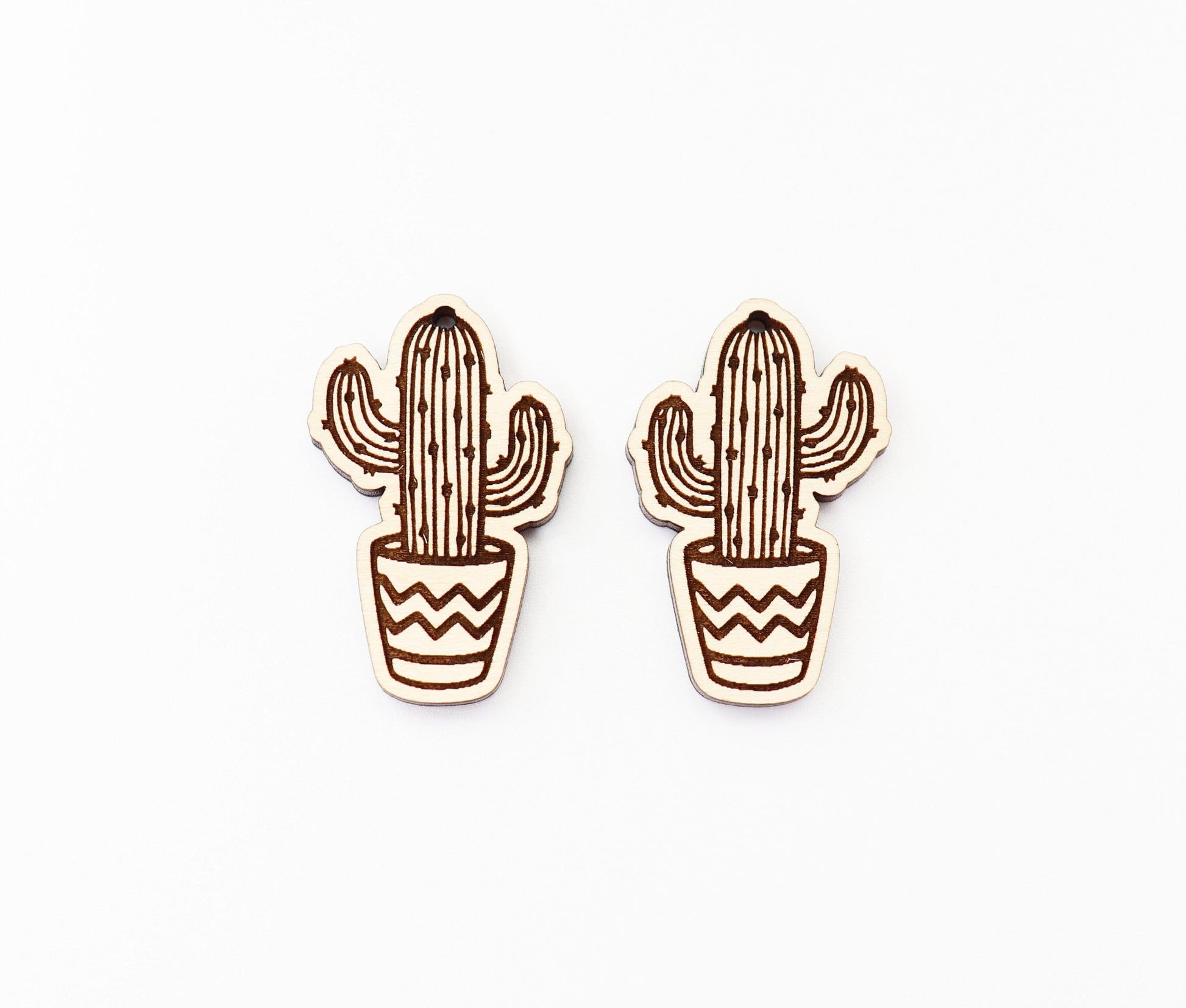 Cactus earring blanks, DIY earrings, earring blanks, sold per set