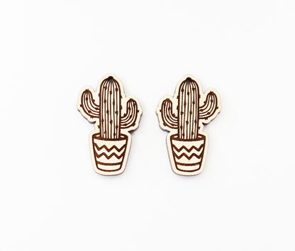 Cactus earring blanks, DIY earrings, earring blanks, sold per set