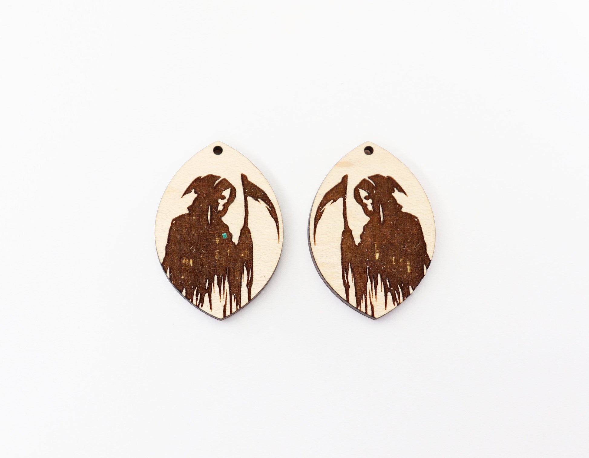 Grim reaper earrings, earring blanks, Halloween blanks