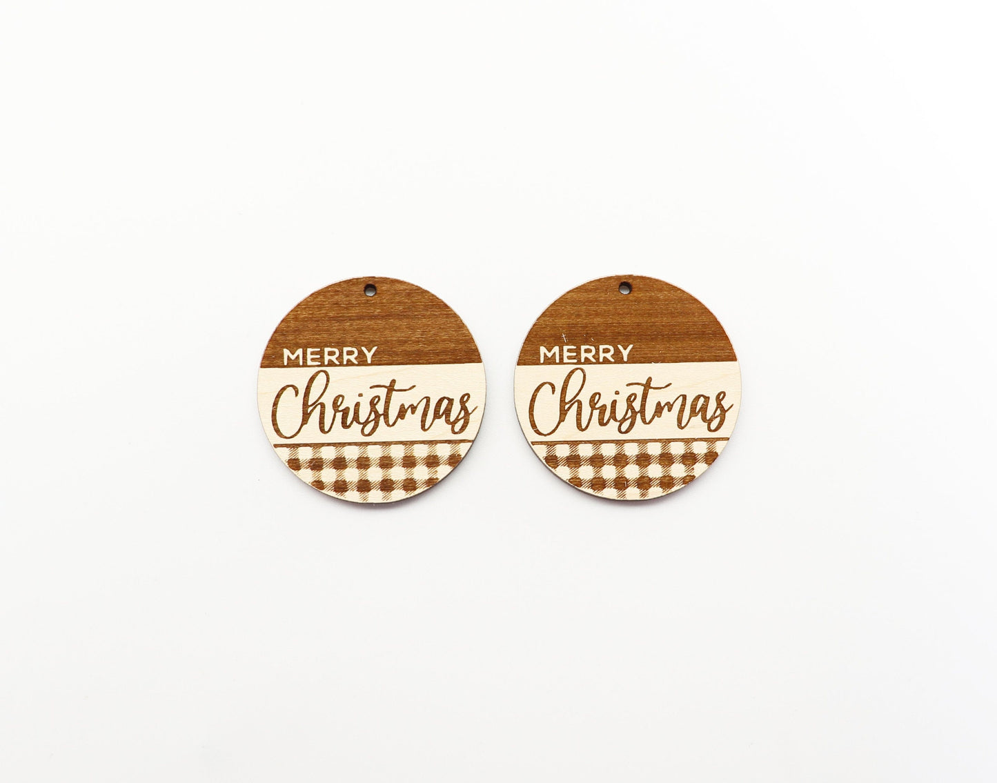 Merry Christmas wood earring blanks