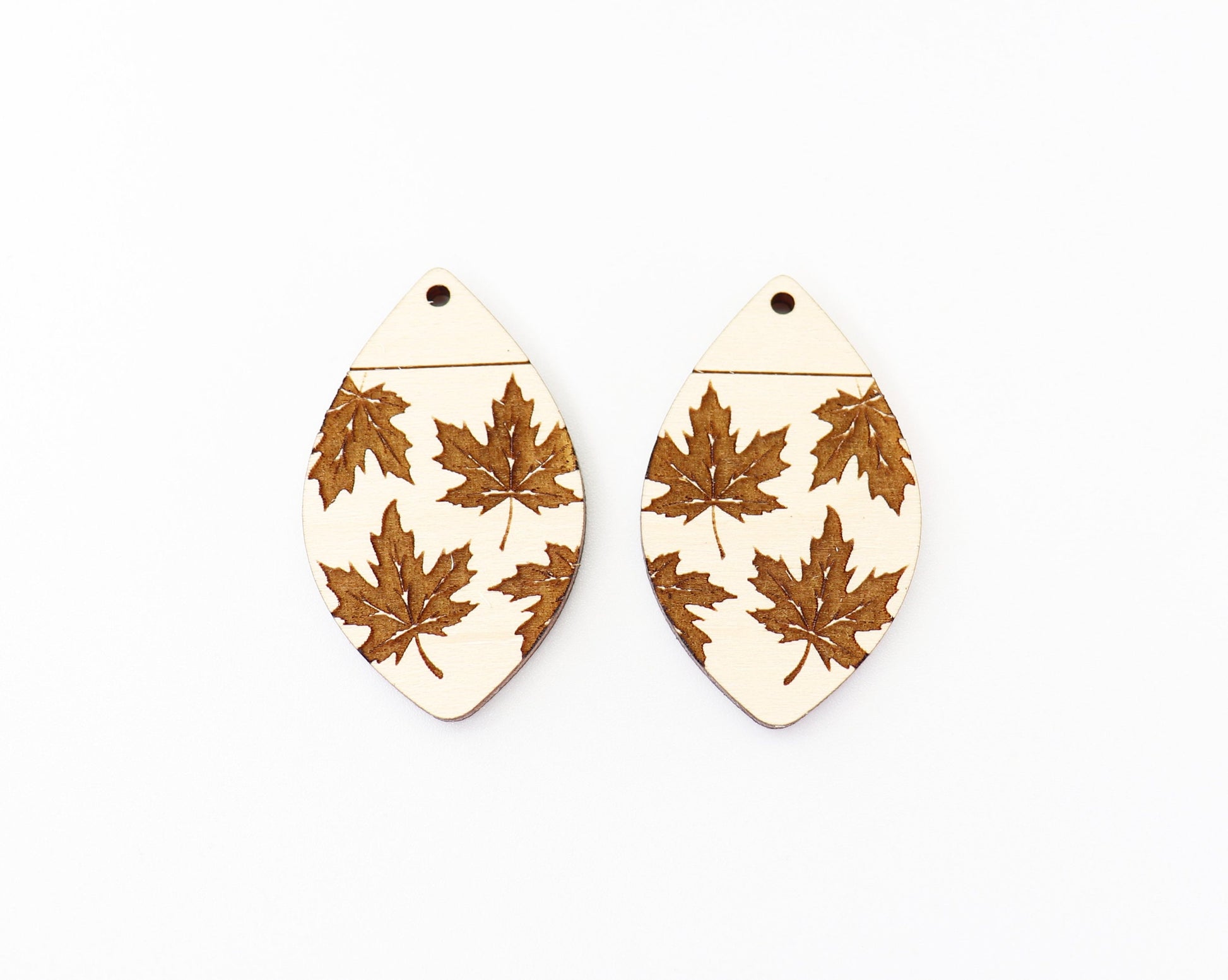 Maple leaf earring blanks, laser cut earring blanks