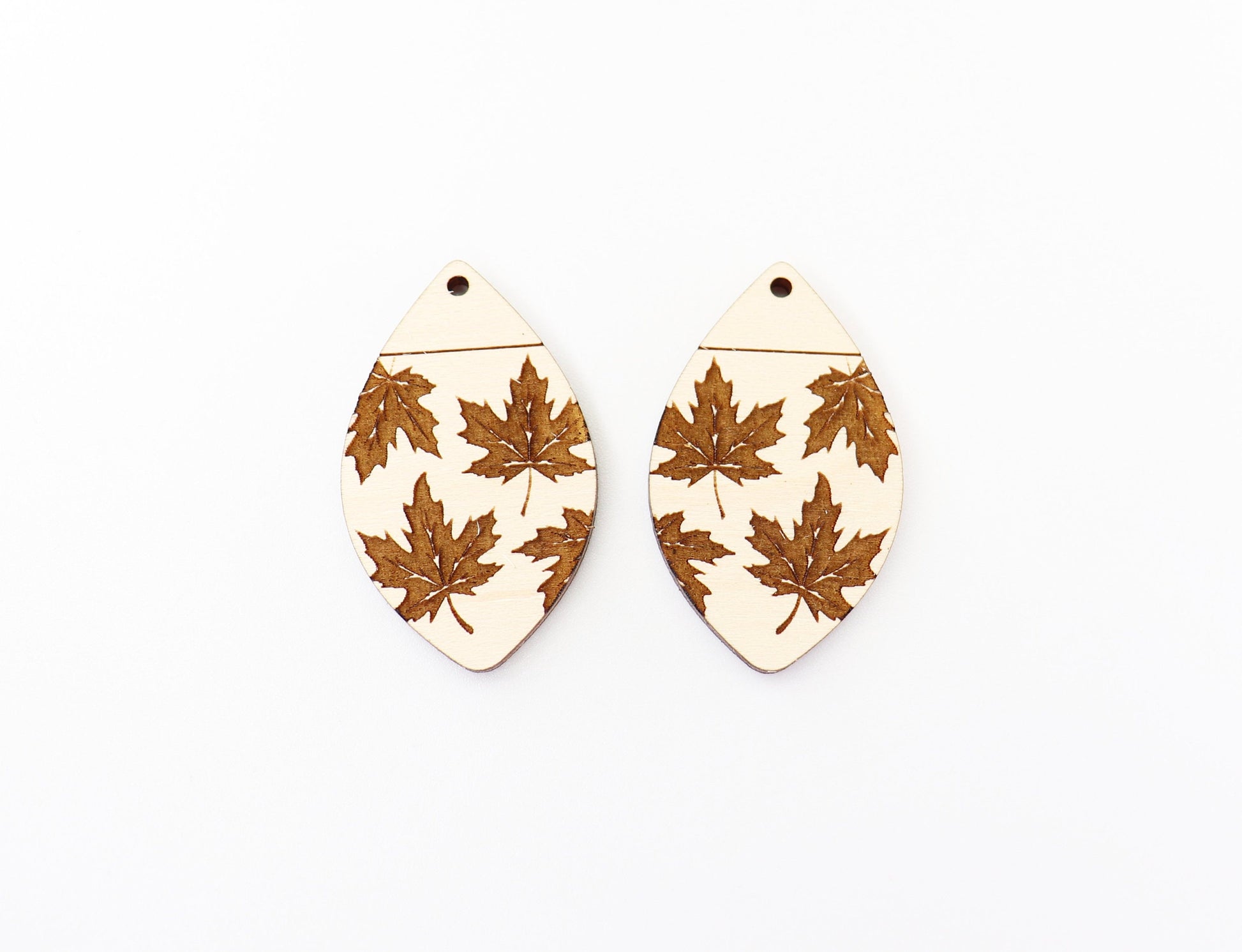 Maple leaf earring blanks, laser cut earring blanks