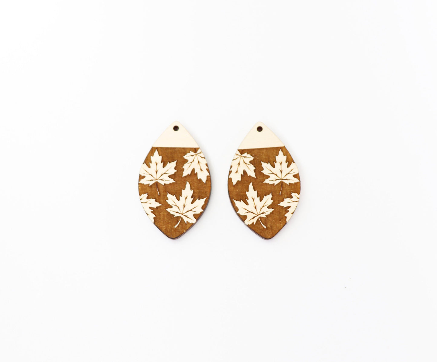 Maple leaf earring blanks, laser cut earring blanks