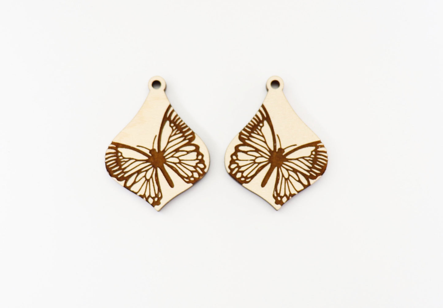 Butterfly earring blanks, wood earring blanks