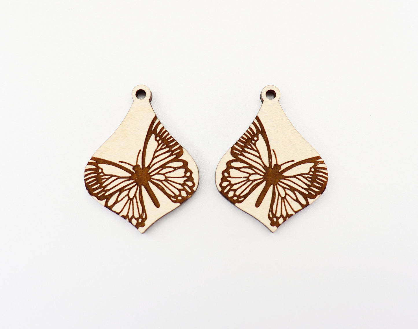 Butterfly earring blanks, wood earring blanks