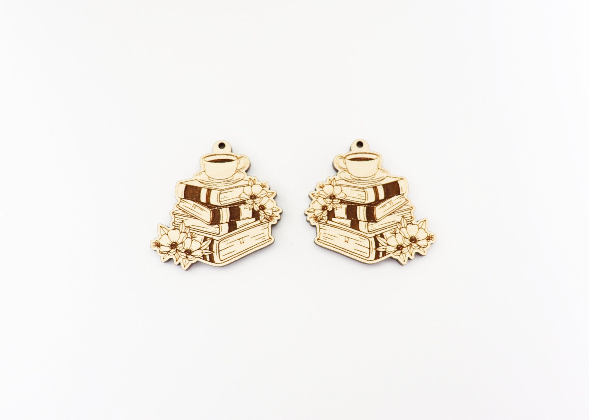 Book earring blanks, wood earrings